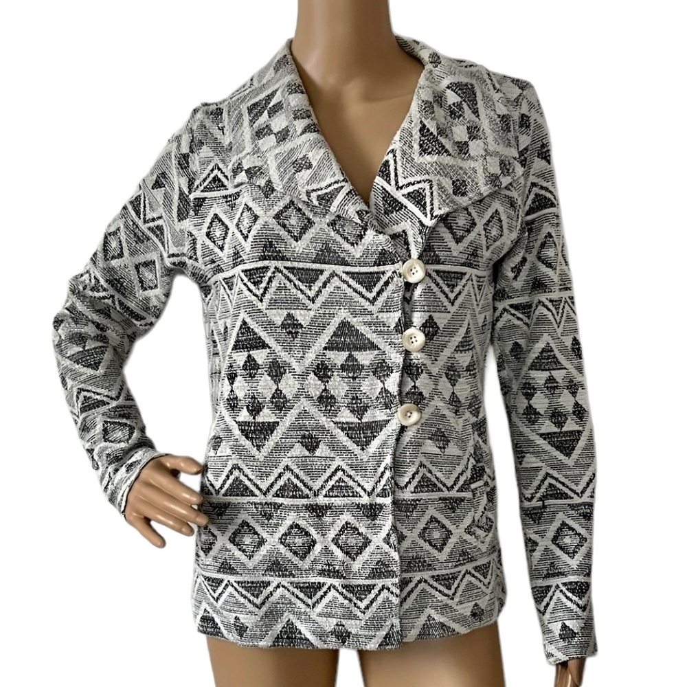 LUCKY BRAND Women's Gray Sweater Blazer Jacket~ Ladies Size Medium